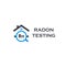 Home radon testing service logo. Rn pollution first alert kit, remediation logotype. Dangerous poisonous chemical