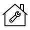 Home Renovation Vector Thick Line Icon For Personal And Commercial Use