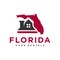 Home rental illustration logo in florida