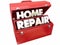 Home Repair Fix Improvement Red Metal Toolbox