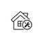 Home repair icon,  outline service symbol
