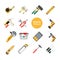 Home repair tools vector icons. Working repair tools for repair