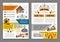 Home repair work tool banner template set