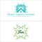 Home residences garden flower logo design