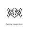 Home reversion plan icon. Trendy modern flat linear vector Home