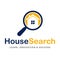 Home sales. house search logo vector