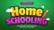 home schooling kids cartoon comic game editable text effect style template