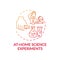 At home science experiments concept icon