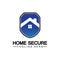 Home secure logo, smart house logo design,Home protection logo design template. Vector shield and house logotype illustration