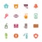 Home security colourful vector icon set