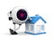Home security concept - Robot CCTV camera