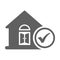 Home security gray icon / house protection