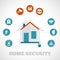 Home Security Icon Flat