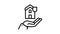 home security line icon animation