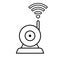 Home security wireless camera outline icon