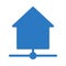 Home server glyph color flat vector icon