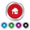 Home sign icon. Main page button. Navigation