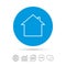 Home sign icon. Main page button. Navigation.