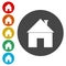 Home sign icon. Main page button. Navigation symbol