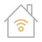 Home signal vector color line icon