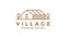 Home simple lines vintage villages logo design vector icon symbol illustration