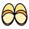Home slippers footwear icon vector flat