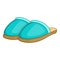 Home slippers icon, cartoon style