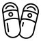 Home slippers summer icon, outline style
