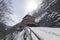 Home in the snowy mountains in Switserland