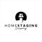 Home staging logo abstract concept vector illustration