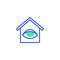 Home surveillance icon vector