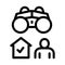 Home surveillance icon vector outline illustration