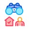 Home surveillance icon vector outline illustration