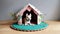 Home Sweet Home Celebrating National Dog Appreciation Day with a Charming Paper Art Dog Ho.AI Generated