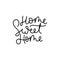 Home sweet home cute inspirational lettering