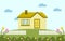 Home sweet home vector illustration, home vector illustration of a beautiful village