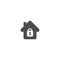 Home symbol with padlock simple vector icon.