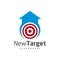 Home Target logo vector template, Creative Target logo design concepts, Icon symbol, illustration