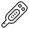 Home thermometer icon outline vector. Medicine person