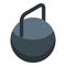 Home training kettlebell icon, isometric style