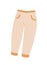 Home trousers. Cozy light soft clothes for rest. Delicate beige colors. Vector cartoon illustration