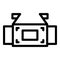 Home tv mount icon outline vector. Wall control