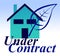 Home Under Contract Icon Depicting Real Estate Purchase Completed - 3d Illustration