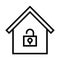 Home unlock line icon