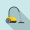 Home vacuum cleaner icon, flat style
