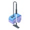 Home vacuum cleaner icon, isometric style