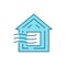 Home ventilation color line icon. Editable stroke.