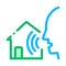Home Voice Control Icon Vector Illustration