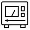 Home voltage regulator icon, outline style