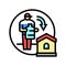 home water delivering color icon vector illustration